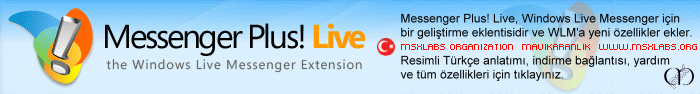 Messenger Plus! Live sayfas�na gitmek i�in t�klay�n�z