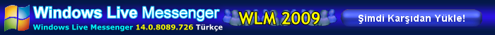 Windows Live Messenger 2009 14.0.8089.726 T�rk�e s�r�m�n� indirmek i�in t�klay�n�z